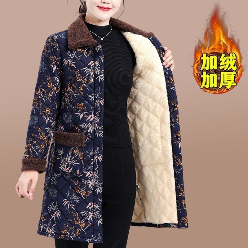 妈妈装冬季新款洋气棉衣
