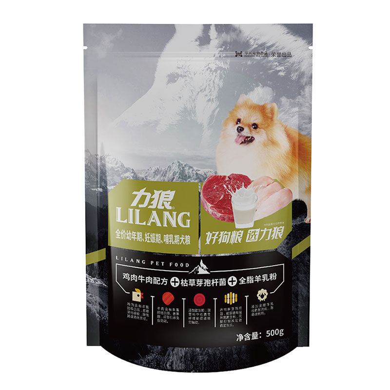 力狼益生菌全价狗粮幼犬怀孕哺乳狗粮泰迪贵宾比熊500g