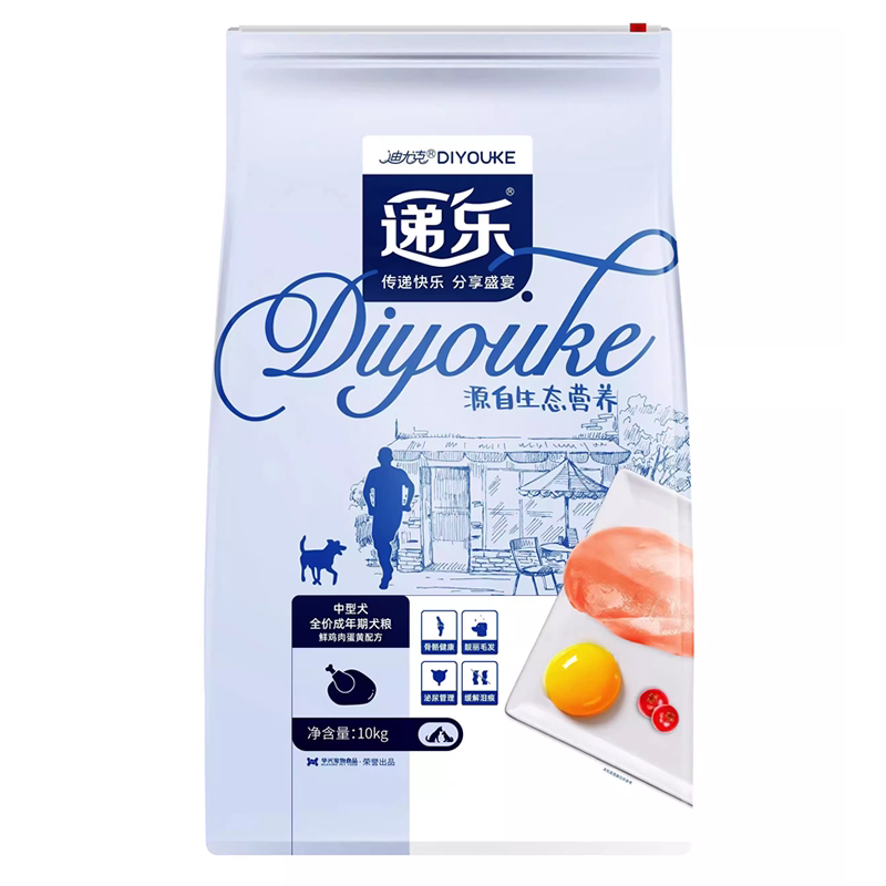 递乐狗粮10kg中型成犬狗粮全价金毛萨摩耶德牧图片