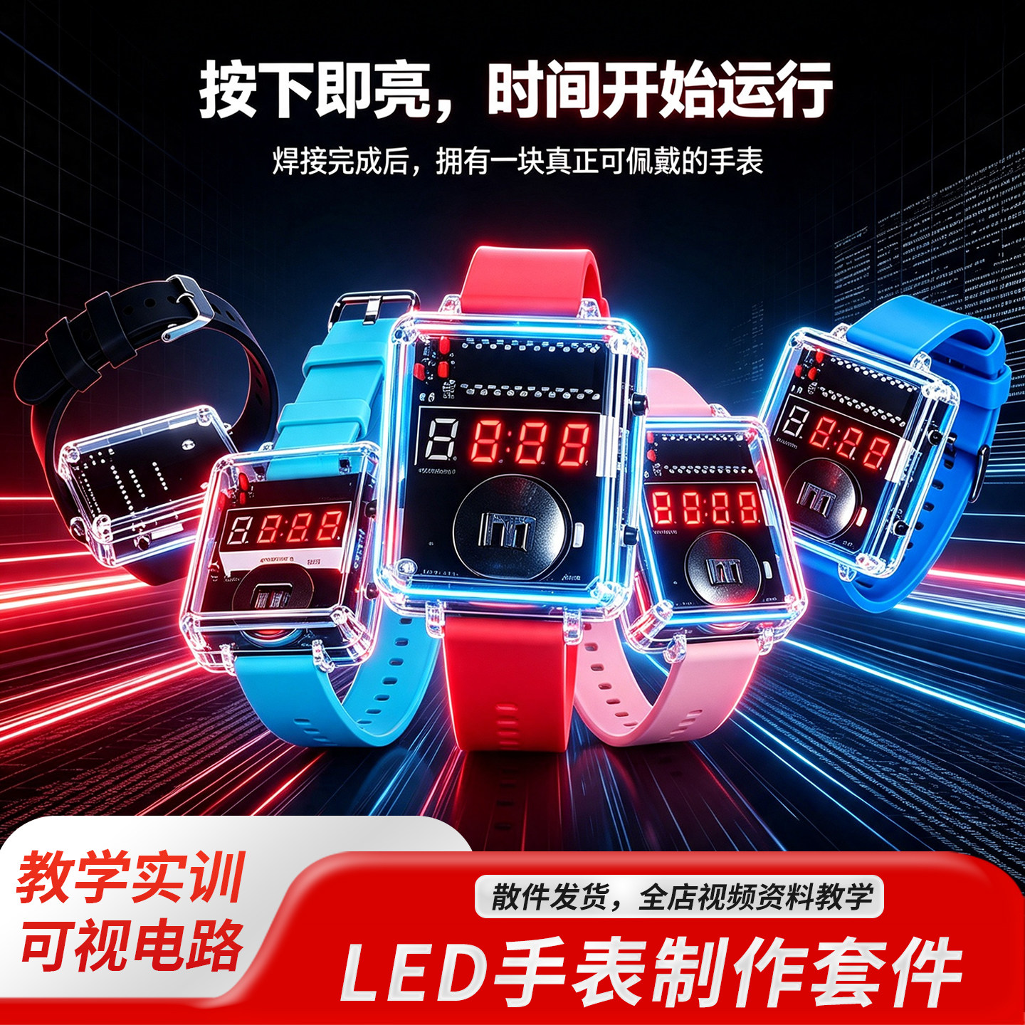 贝科姆LED手表套件DIY焊接