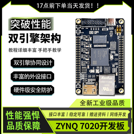 工业级ZYNQ7020小系统板FPGA开发板沉金工艺zynq核心板