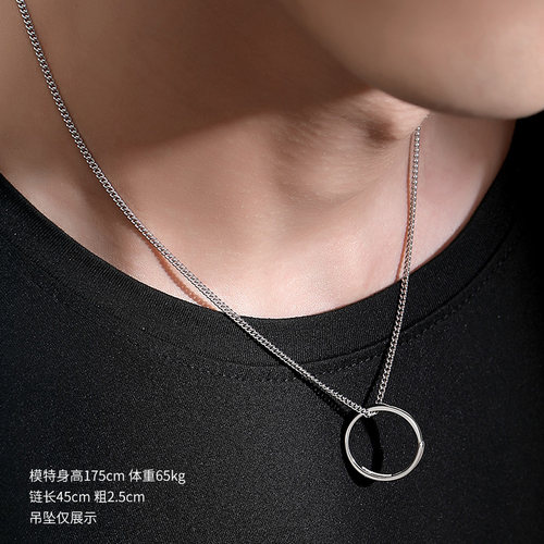 实心纯银材质项链泰福银