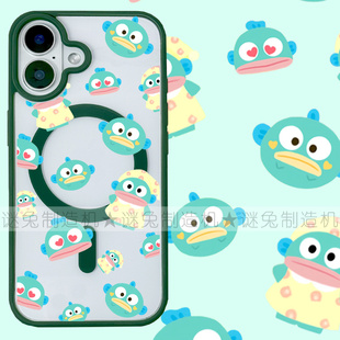 适用iphone17promax苹果16手机壳MagSafe磁吸15支架14透明13人鱼汉顿25ultra丑鱼12卡通16e日系可爱17保护套