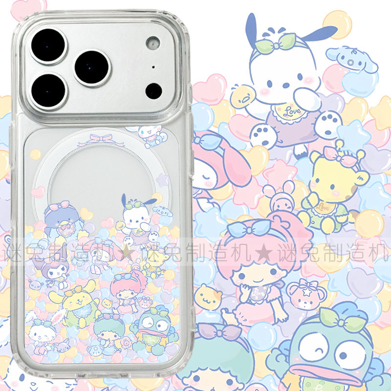 适用iphone17promax苹果17手机壳MagSafe磁吸16支架15透明14双子星13山姆企鹅26ultra丑鱼卡通17e保护套女16e