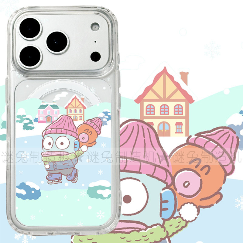 适用iphone17promax苹果17手机壳MagSafe磁吸18支架18pro透明18promax人鱼汉顿16雪地15丑鱼14保护套16e/17e