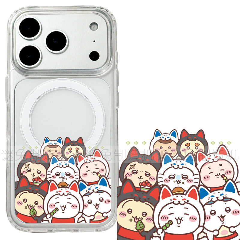 适用iphone17promax苹果17手机壳MagSafe磁吸16支架15透明14狸猫13招财猫26ultra吉伊卡哇17e卡通保护套女16e