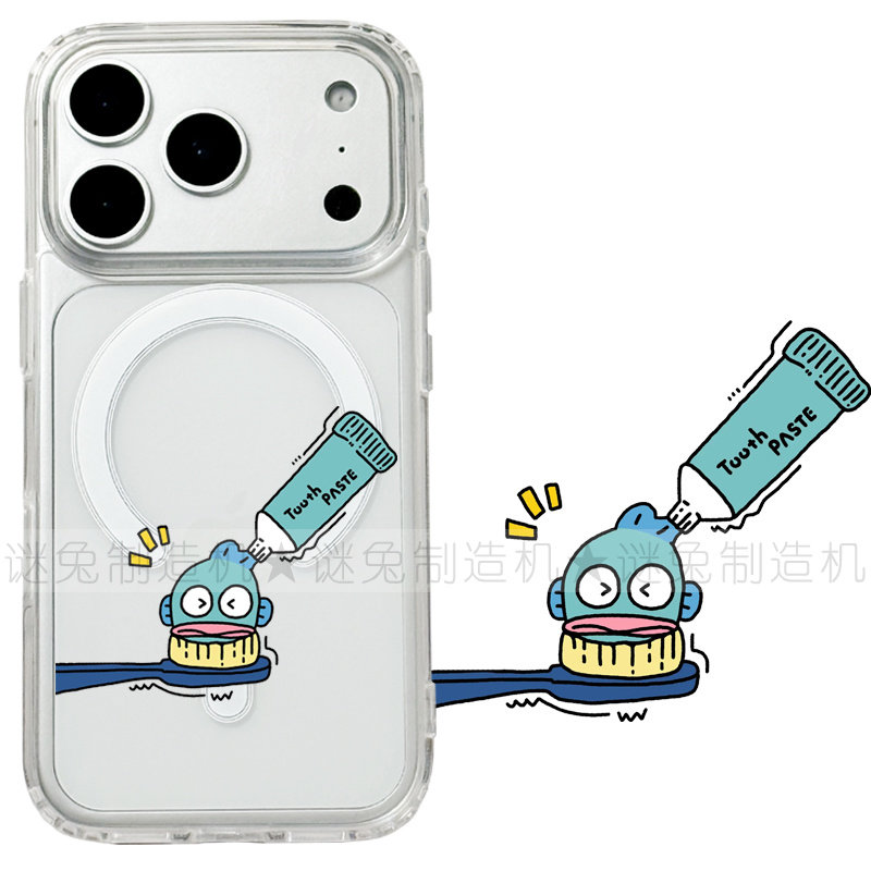 适用iphone17promax苹果17手机壳MagSafe磁吸18支架18pro透明18promax刷牙汉顿16丑鱼26ultra保护套16e/17e