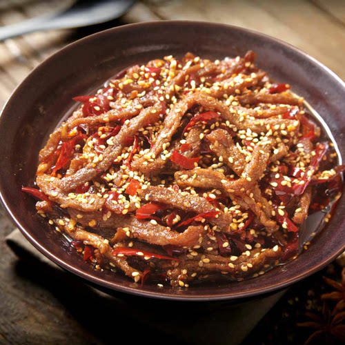 【九妹凤爪总店】冷吃牛肉170g 乐山实体店当天现制麻辣手撕牛肉 - 封面