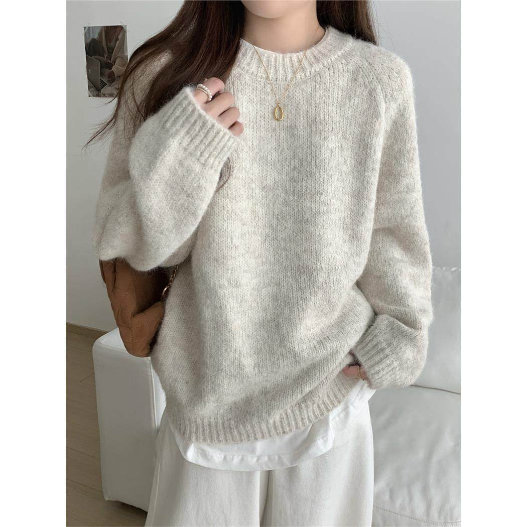 韩系慵懒风毛衣女秋冬季