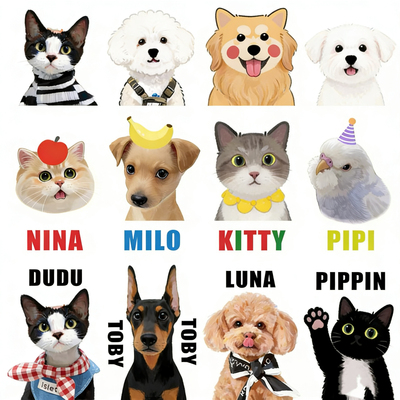 宠物定制电子稿油画Q版手绘写实风可做头像壁纸支持定制实物