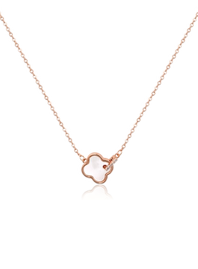 Chomel精致贝母四叶草吊坠项链