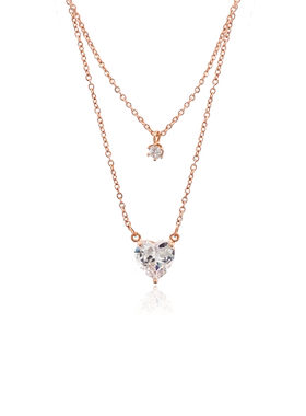 Chomel双层爱之链吊坠项链