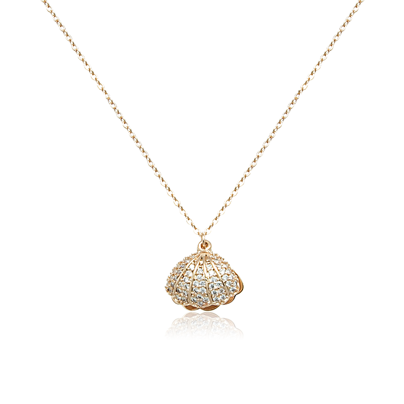 毛衣链七夕小众珍珠贝壳送礼物