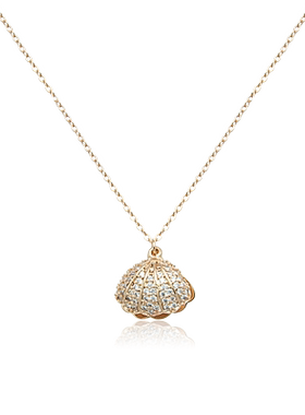 Chomel新加坡贝壳珍珠项链女生新款小众轻奢吊坠生日七夕礼物2116