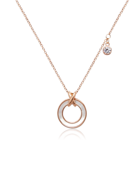 Chomel官方圆环贝母项链女轻奢小众高级设计感七夕礼物送女生3215