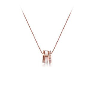 Chomel新加坡官方精致珍珠贝母永恒三环吊坠项链3500母亲节