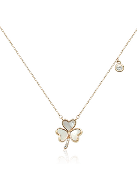 珍珠母贝幸运锆石小众项链