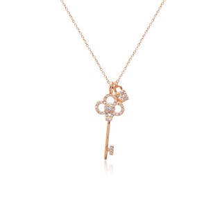 Chomel新加坡心之钥匙锁头项链女轻奢小众高级感吊坠七夕礼物1876