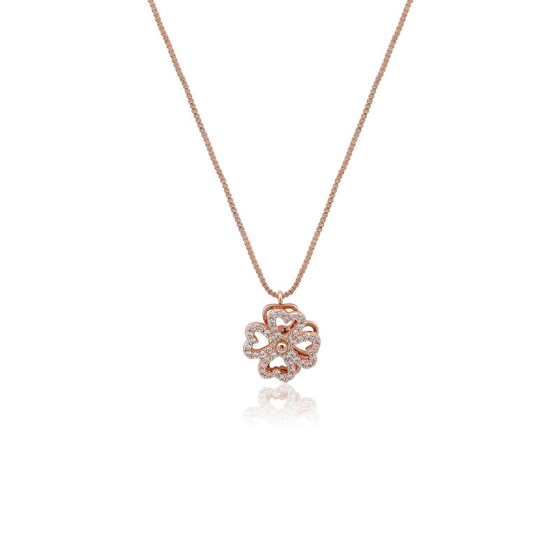 Chomel璀璨锆石爱心吊坠项链