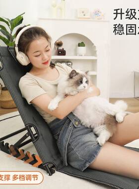 可调靠背折叠躺椅6265