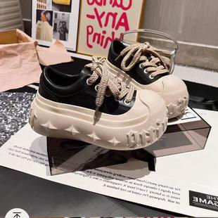 欧货厚底高增休新闲搭运动女2025年春秋季款大头鞋百鞋时尚面包鞋