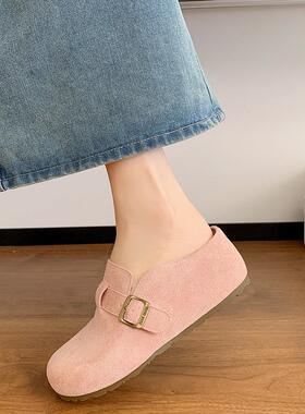 勃肯鞋女205秋季新舒懒人单鞋2适轻款头便一脚蹬包半拖鞋女款