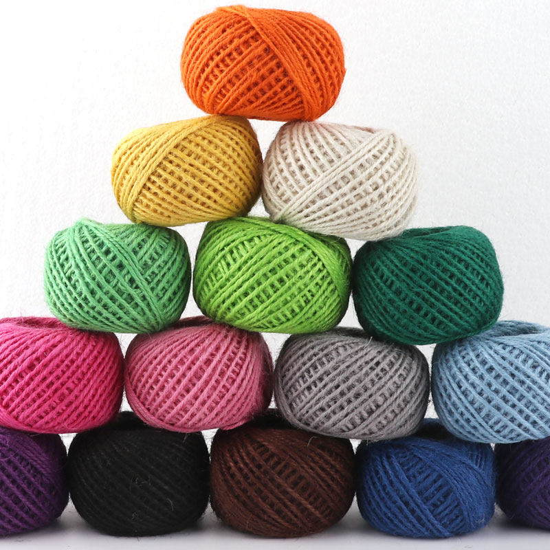 2mm粗彩色做笔筒编织幼儿园细麻绳线diy装饰照片墙手工捆绑缠绳子