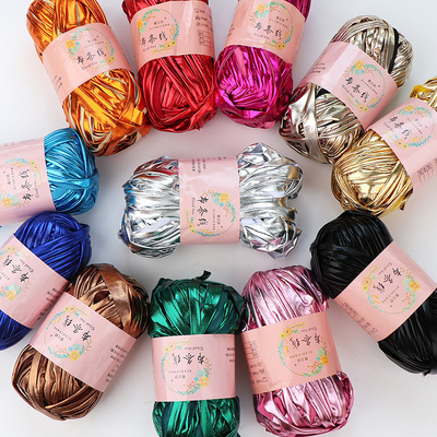 金属朋克银色布条线编织材料包包