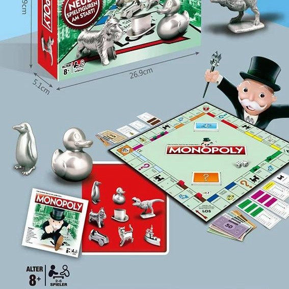英文MONOPOLY 特大号强手棋垄断经典地产大亨卡牌桌游富翁棋盘