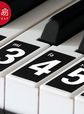 钢琴键盘贴纸AA1sq801-电子琴贴88键61键54键透明音符音