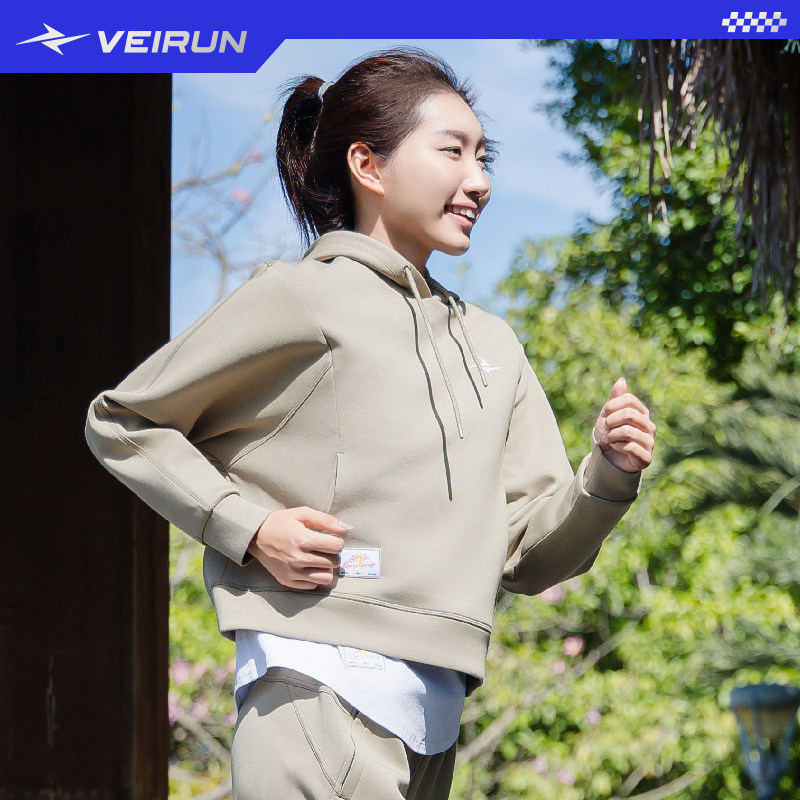 硬核威量运动卫衣女短款日常跑步百搭保暖透气冬装休闲服女装