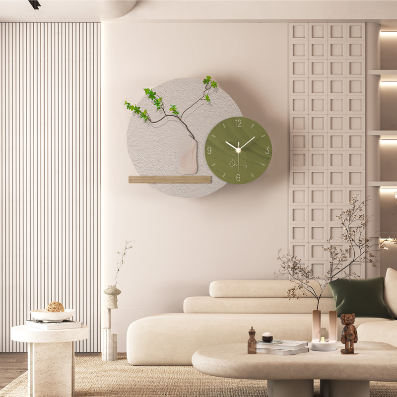 石英钟家用客厅2023新款创意简约时钟挂墙网红挂钟静音时钟装饰画