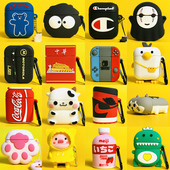 适用Airpods保护套硅胶软壳苹果airpods2蓝牙耳机套潮牌可爱风ins二代air pods保护壳防摔airpod充电仓外壳