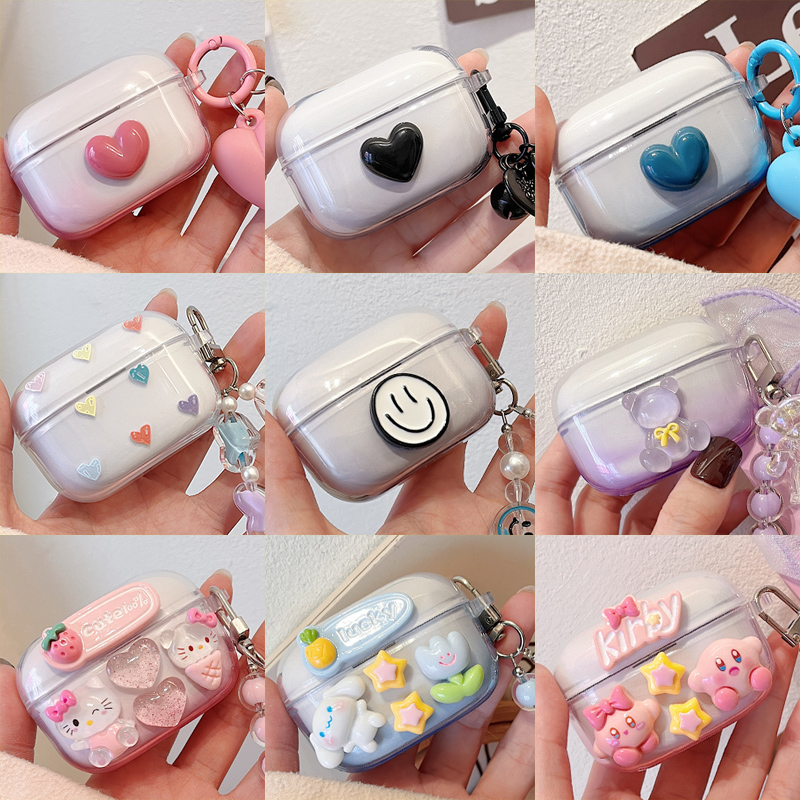 适用于索尼Linkbuds S保护套sony linkbudsS蓝牙耳机套女生索尼link buds s耳机壳透明壳DIY爱心挂件吊坠创意