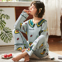 春秋季纯棉女睡衣小翻领公主风