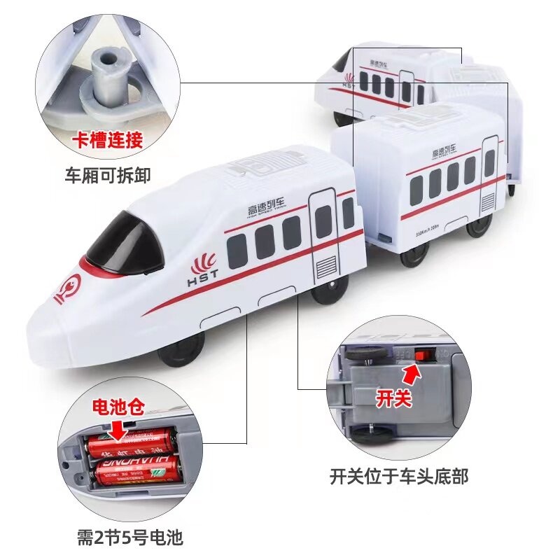 CHILDRENS LARGE TRAIN TOYS ELECTRIC TRACK HARMONY EDUCATIONAL TOYS BOY AND GIRL GIFTS SIMULATED HIGH-SPEED RAIL BULLET TRAIN