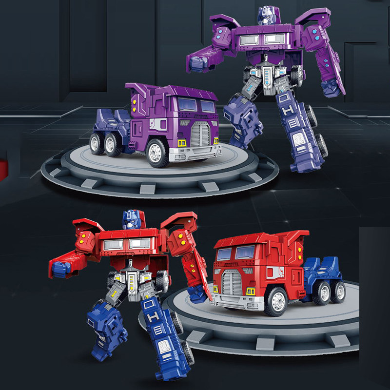 어린이 변환 장난감 자동차 트럭 대형 트럭 메카 기병 모델 관성 퍼즐 소년 생일 선물