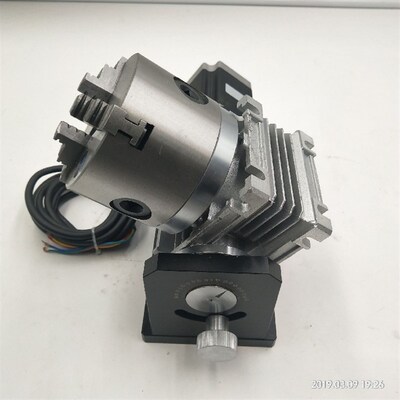 激光打标焊接机切割电动旋转夹具工作台D125D160卡盘氩弧焊机治具