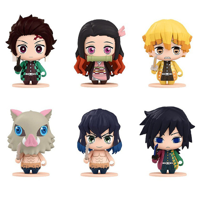 现货鬼灭之刃小手办gsc周边盒蛋q版站姿公仔祢豆子粘土人第一二弹