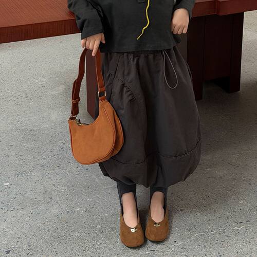 女童裙子2026秋季新款韩版半身裤宽松长裙灯笼裙儿童工装裤花苞裙