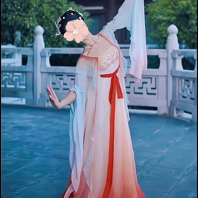 夏辉老师同款古典舞古风纱衣连衣裙女儿情同款飘逸仙气身韵练功服