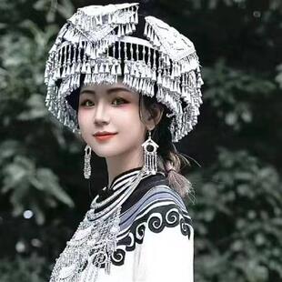 云南少数民族苗族头饰瑶族彝族土家族女帽侗族帽子成人演出头饰