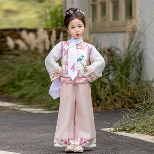 格格服女童古装清朝春季儿童小女孩汉服中国风唐装满族刁蛮公主潮