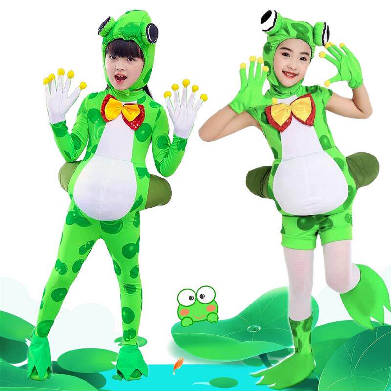 儿童动物服小青蛙表演服小跳蛙演出服小荷风采卡通舞蹈服青蛙衣服