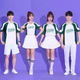 学校运动会健美操啦啦操团体舞蹈表演服装学生拉拉队演出服新款
