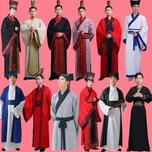 古装汉服男秦汉三国唐朝士兵楚国将军大臣剑客武将武侠风唐装民族