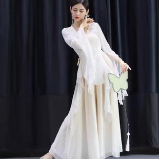 星河叹舞蹈服装白色超仙套装美丽的神话演出服星月落古典舞服飘逸