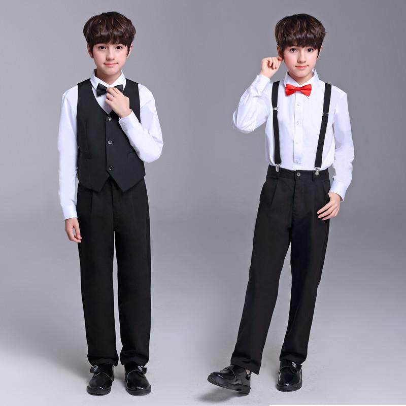 儿童表演服装男孩服装棉质白衬衫黑色西装裤工装裤钢琴裙舞台合唱,童装/婴儿装/亲子装,儿童演出服,淘宝优惠券,粉丝福利购,淘宝优惠卷