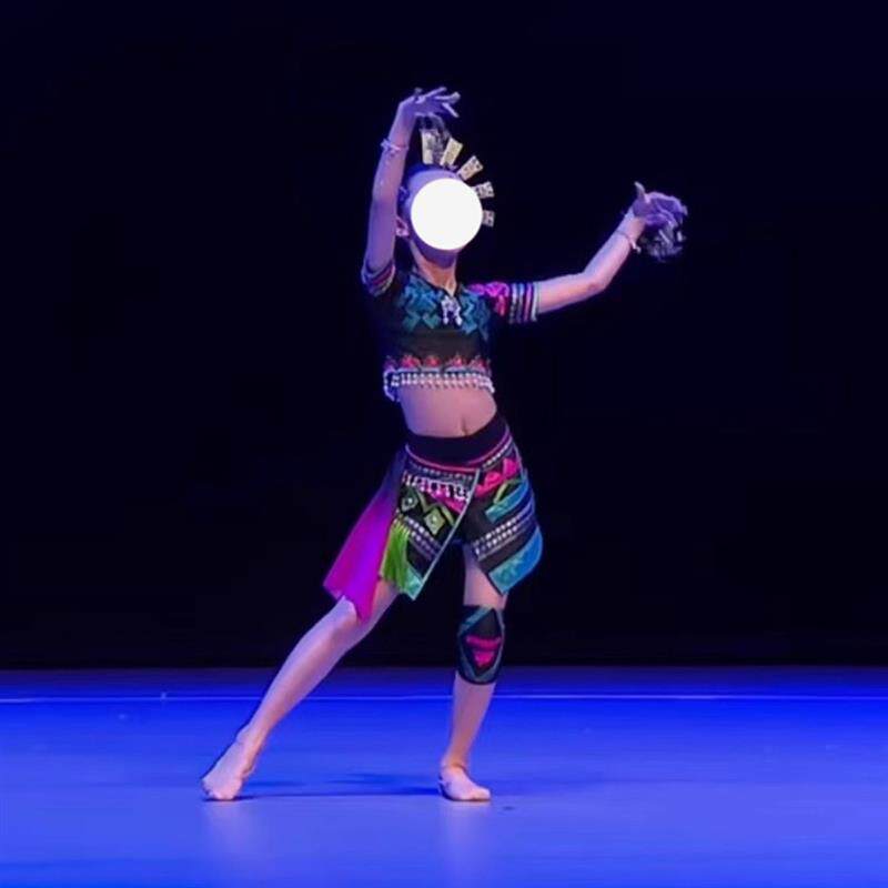 黎族舞蹈服黎风灵雨演出服苗族少数民族女舞台独舞表演服艺考服装