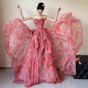 超仙气质晚礼服晨拍晨袍女新娘敬酒服学生日成人party公主裙订婚